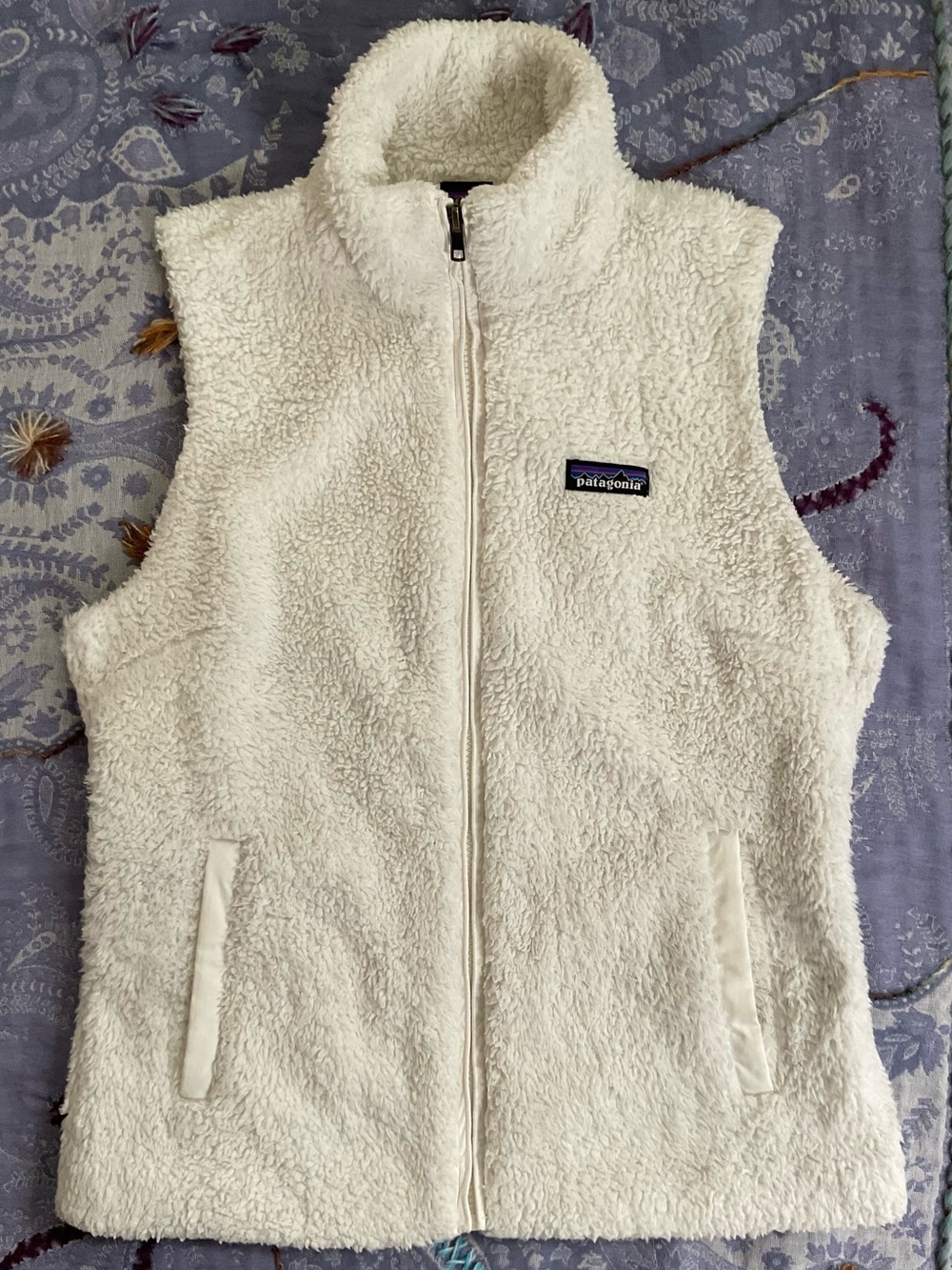 Patagonia Los Gatos Fleece Vest Women’s Medium Birch White Cream